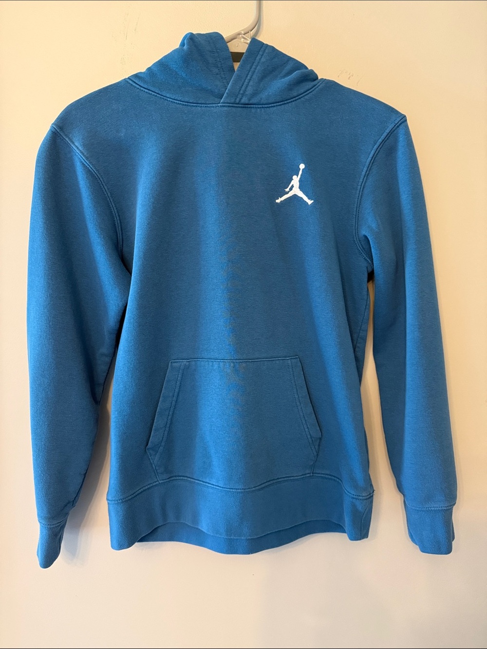 Jordan Blue Pullover Hoodie with White Jumpman Logo